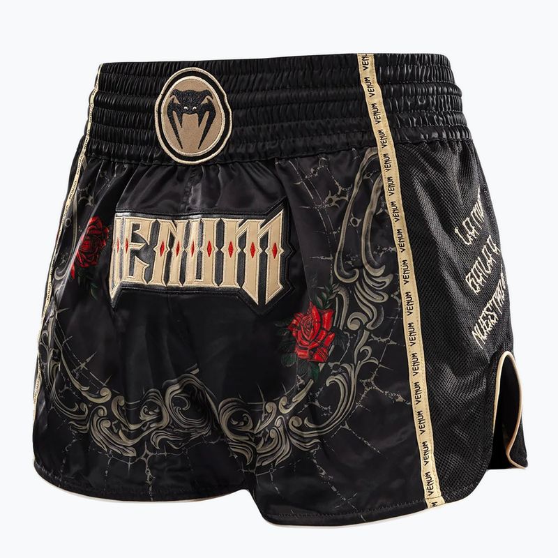 Мъжки шорти за тренировка Venum Santa Muerte 5.0 Muay Thai Shorts deep black/gold 3
