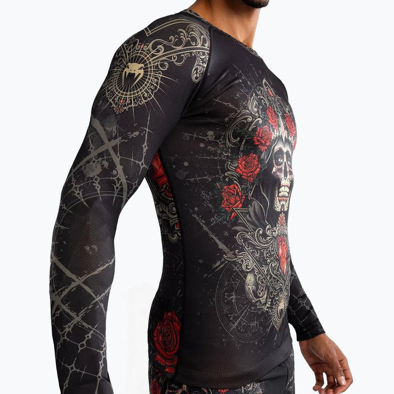 Мъжки рашгард с дълъг ръкав Venum Santa Muerte 5.0 deep black/gold 6