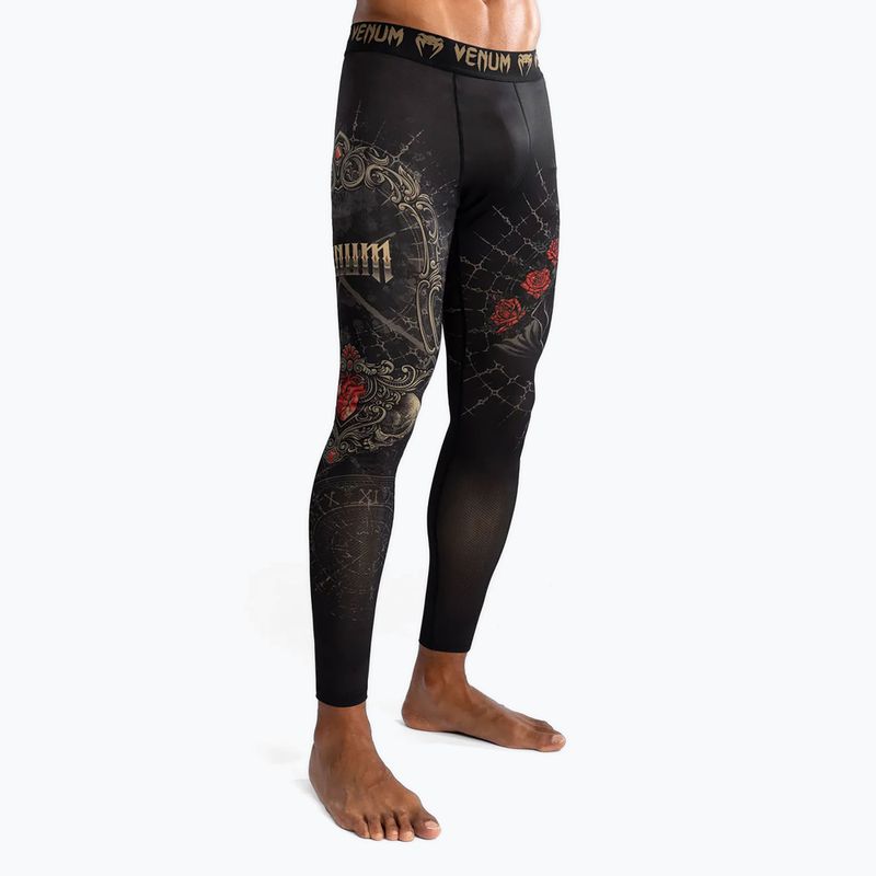 Venum Santa Muerte 5.0 Мъжки шпайкове deep black/gold training leggings 5