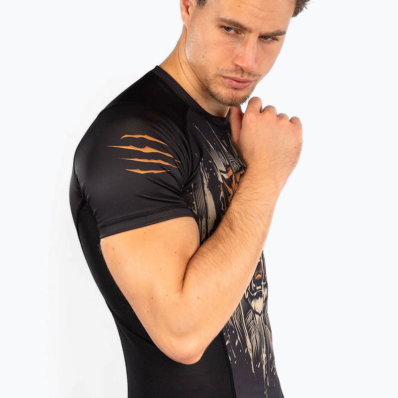 Мъжки рашгард Venum Tiger Men's Short Sleeve Rashguard black/neon orange 4