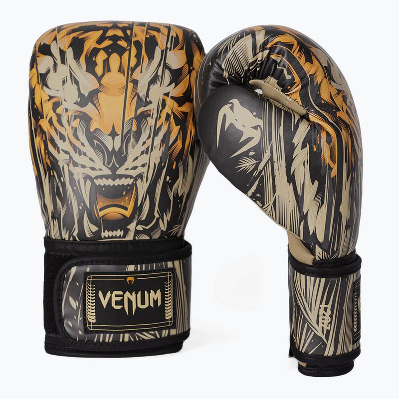 Боксови ръкавици Venum Tiger Boxing Gloves black/neon orange 2