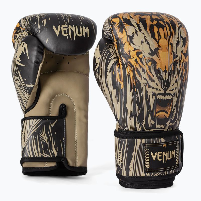 Боксови ръкавици Venum Tiger Boxing Gloves black/neon orange 4