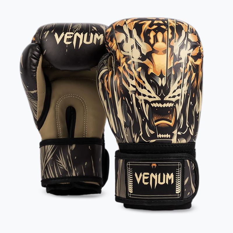 Детски боксови ръкавици Venum Tiger Kids Boxing черно/неоново оранжево