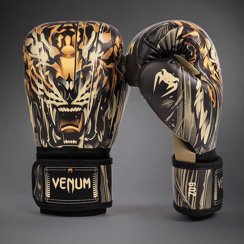 Детски боксови ръкавици Venum Tiger Kids Boxing черно/неоново оранжево 2