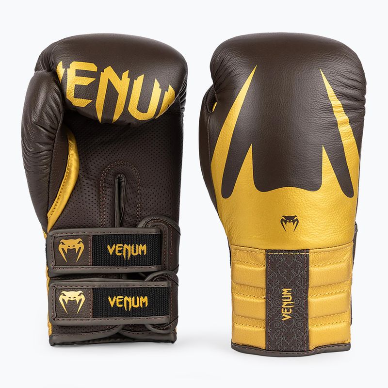 Боксови ръкавици Venum Reverso chocolate/gold 4