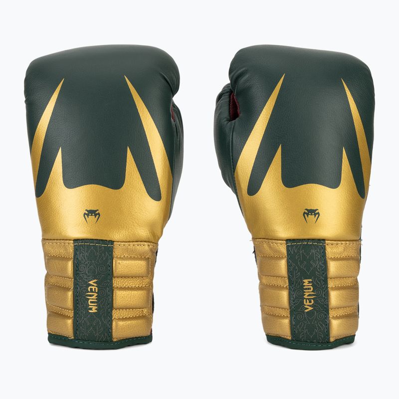 Боксови ръкавици Venum Reverso green/gold 2