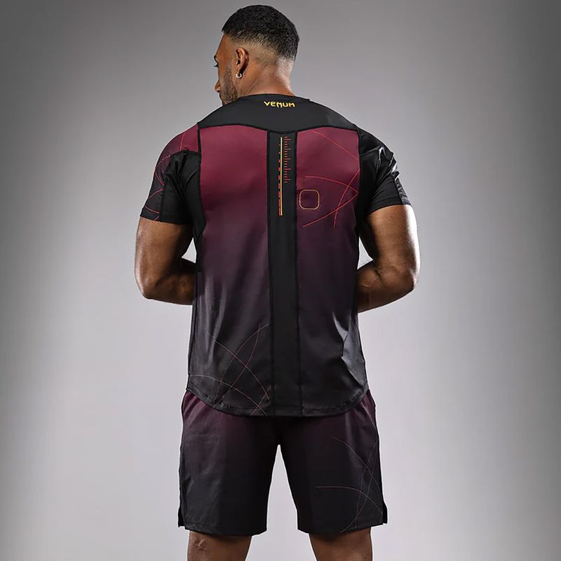 Мъжка тренировъчна тениска Venum Tactical XT черна/бургундска/златна 4