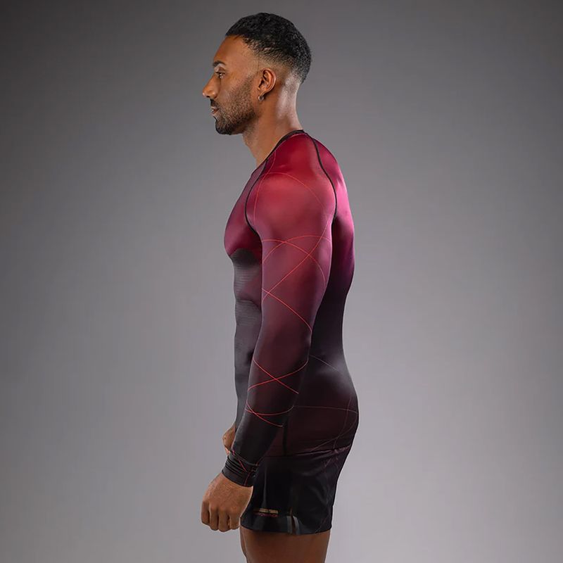 Мъжки тренировъчни гащеризони с дълъг ръкав Venum Tactical XT Rashguards black/burgundy/gold 4