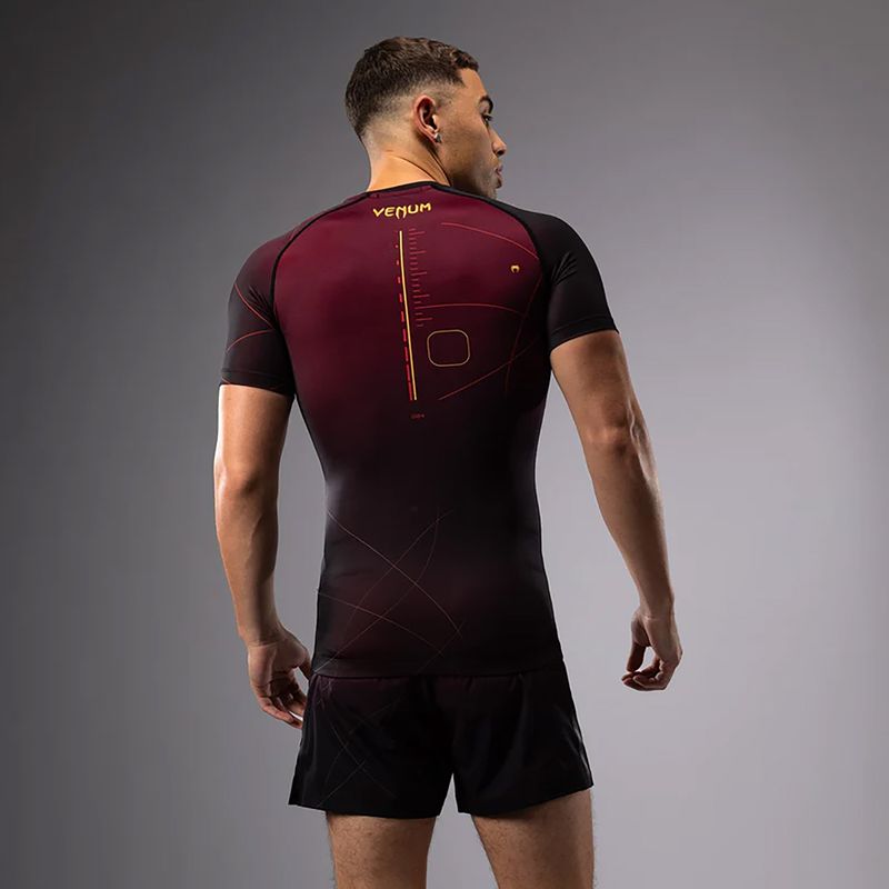 Venum Tactical XT Rashguards мъжка тренировъчна тениска черна/бургундска/златна 2