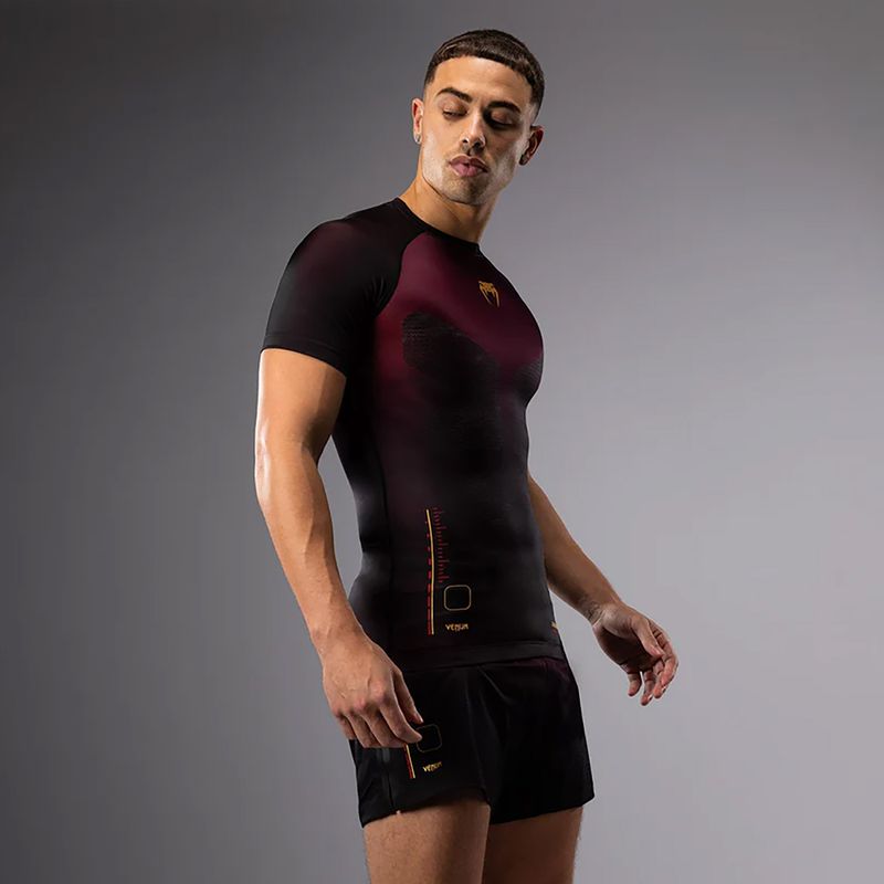 Venum Tactical XT Rashguards мъжка тренировъчна тениска черна/бургундска/златна 3