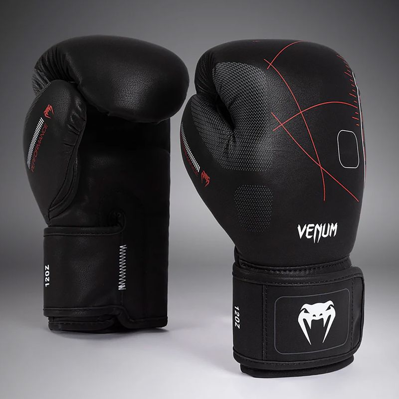 Venum Tactical XT черни/огненочервени боксови ръкавици 2