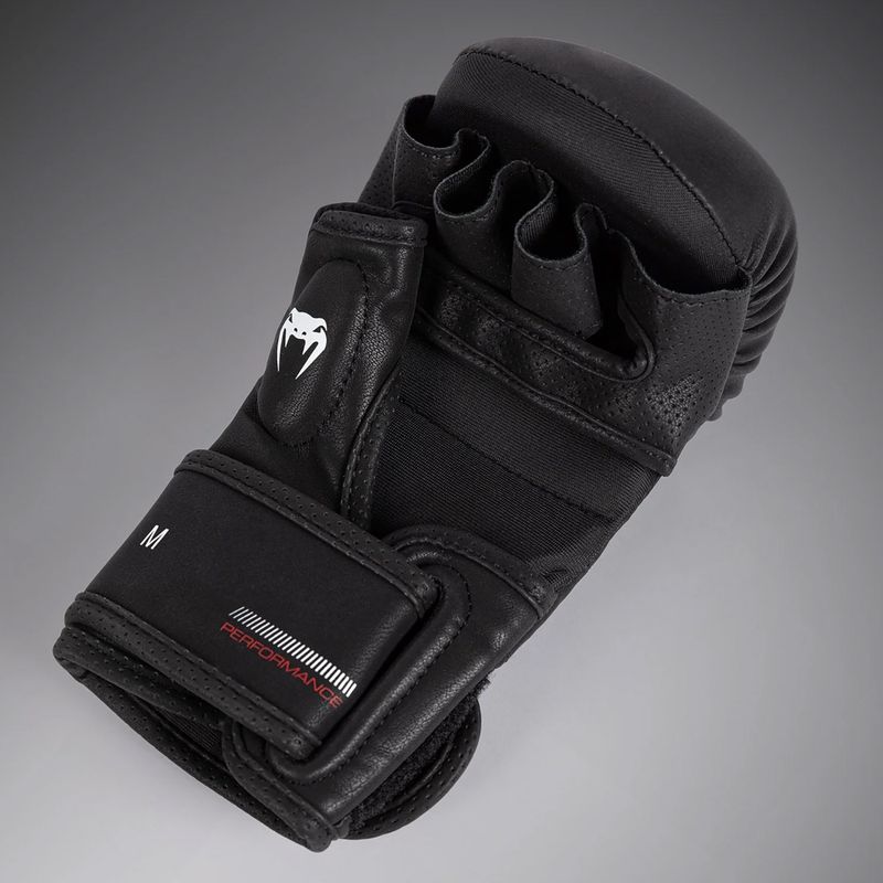 Venum Tactical XT черни/огненочервени ръкавици за спаринг 4