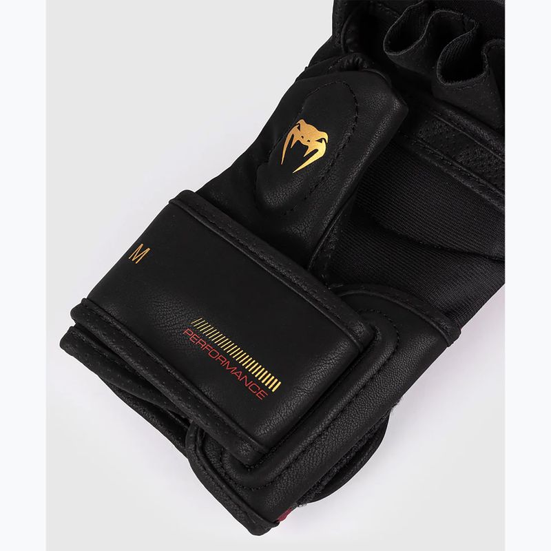 Venum Tactical XT черни/бургундски/златни ръкавици за спаринг 4