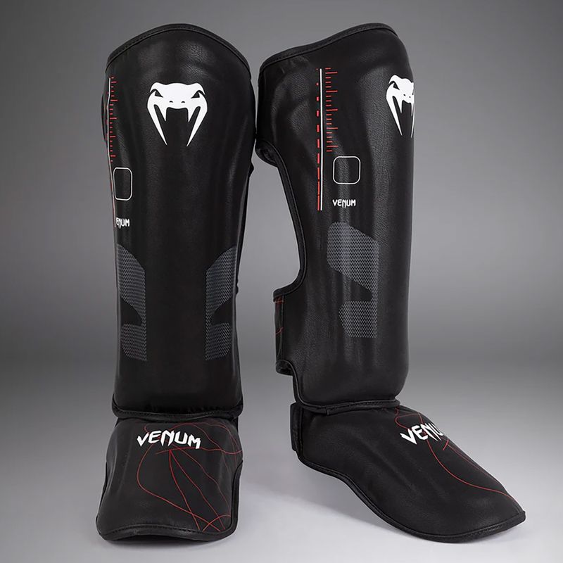 Дамски протектори за пищяли и стъпала Venum Tactical XT Shinguards black/fire red 2