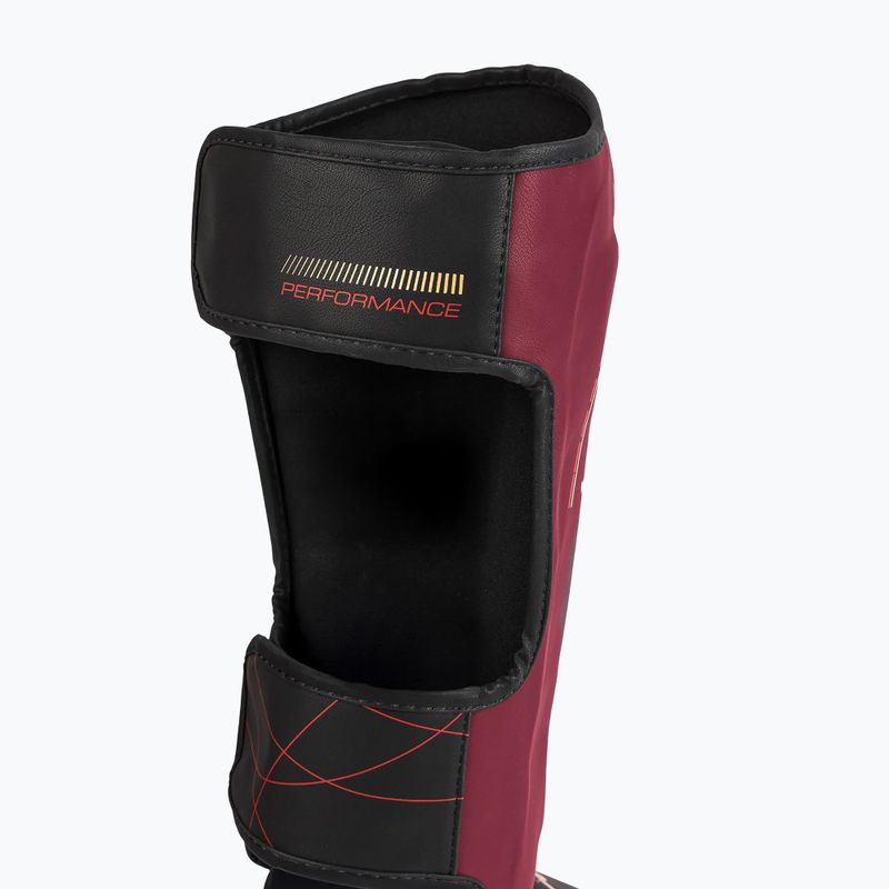 Дамски протектори за пищяли и стъпала Venum Tactical XT Shinguards black/burgundy/gold 5