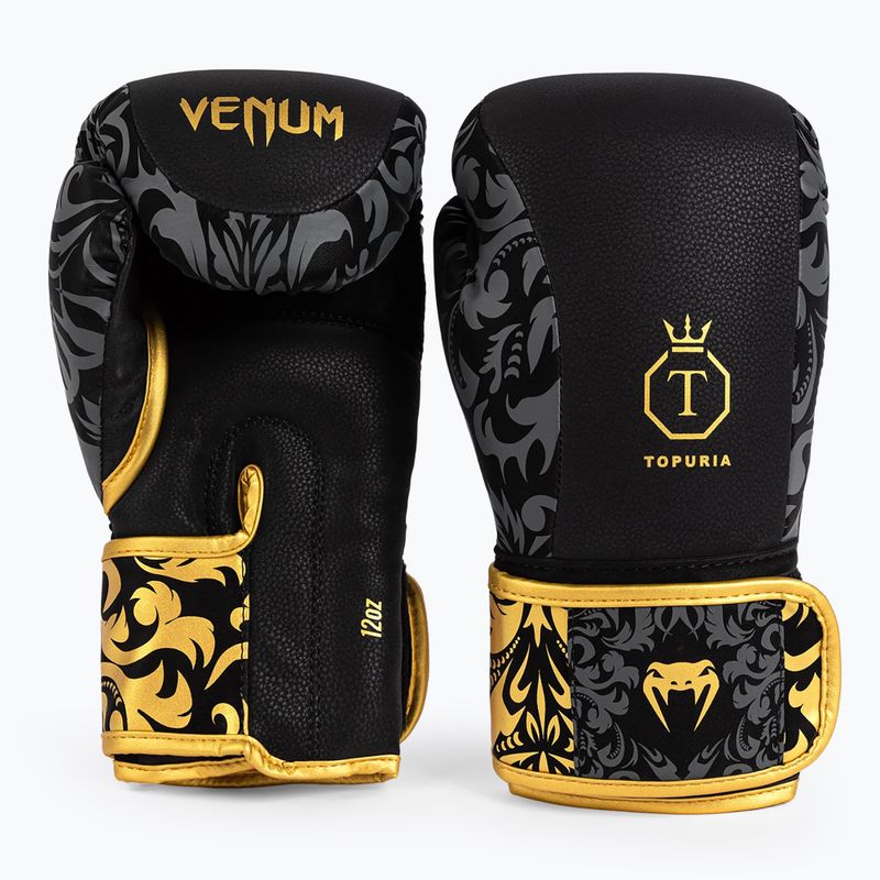 Боксови ръкавици Venum x Ilia Topuria Unmatched Boxing black/gold 2