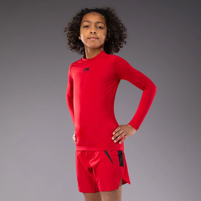 Venum Contender Rashguards Jr Черешово червено детски тренировъчен суитшърт с дълъг ръкав 4