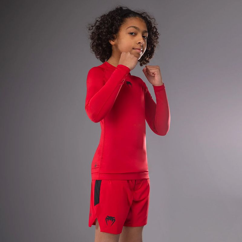 Venum Contender Rashguards Jr Черешово червено детски тренировъчен суитшърт с дълъг ръкав 5