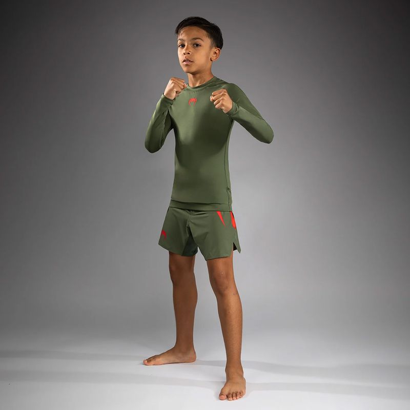 Детски тренировъчен лонгслив Venum Contender Rashguards Jr каки 2