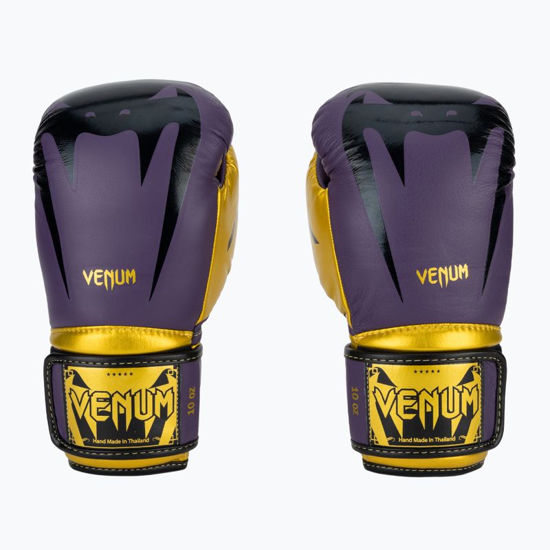 Боксови ръкавици Venum Giant 3.0 тъмнолилаво/златно 2
