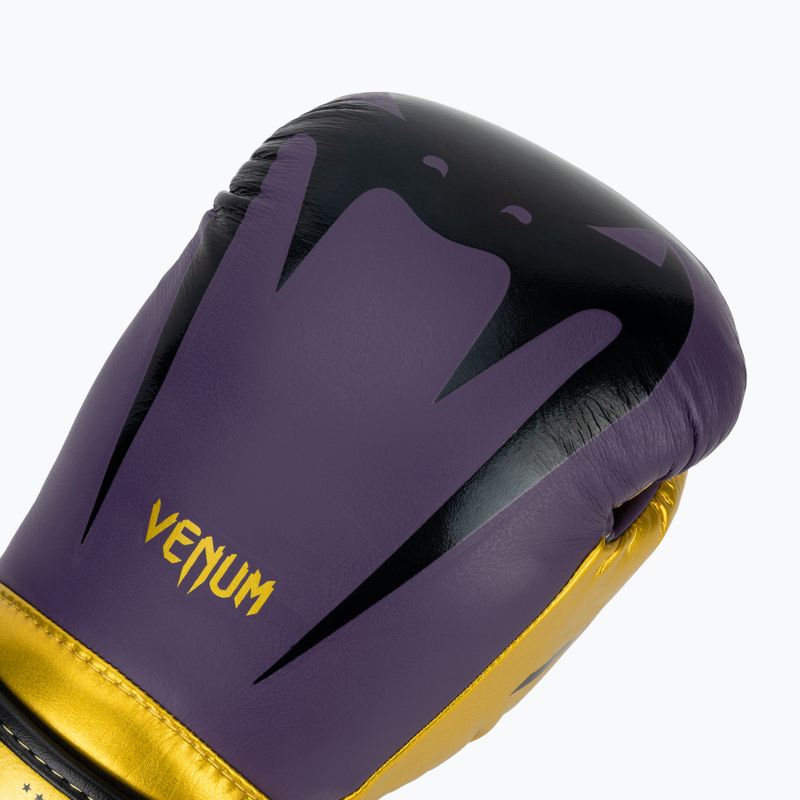 Боксови ръкавици Venum Giant 3.0 тъмнолилаво/златно 5