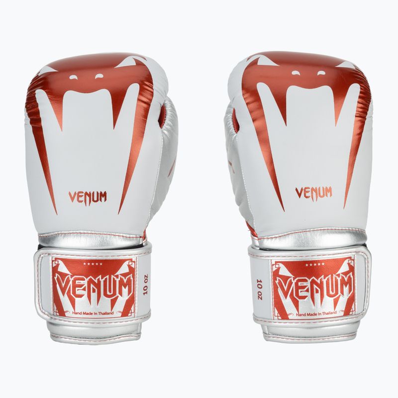 Venum Giant 3.0 червени/сребърни боксови ръкавици 2