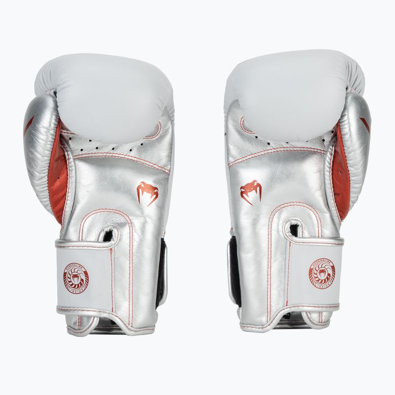 Venum Giant 3.0 червени/сребърни боксови ръкавици 3