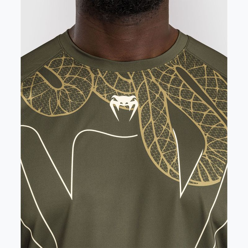 Мъжка тениска за тренировка Venum Serpenti Dry Tech khaki/bronze/ivory 5