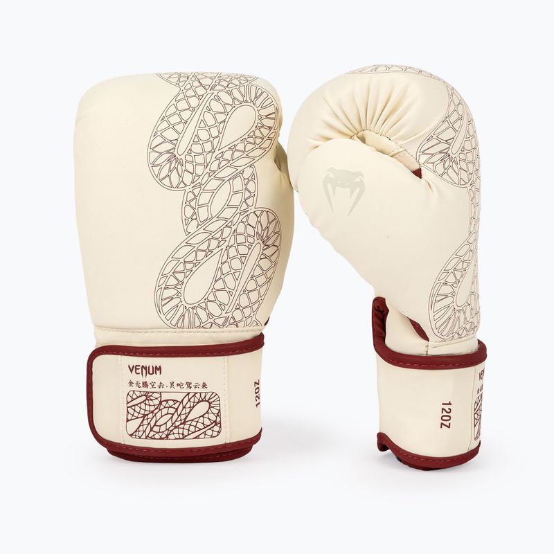 Боксови ръкавици Venum Serpenti Boxing burgundy/ivory 2