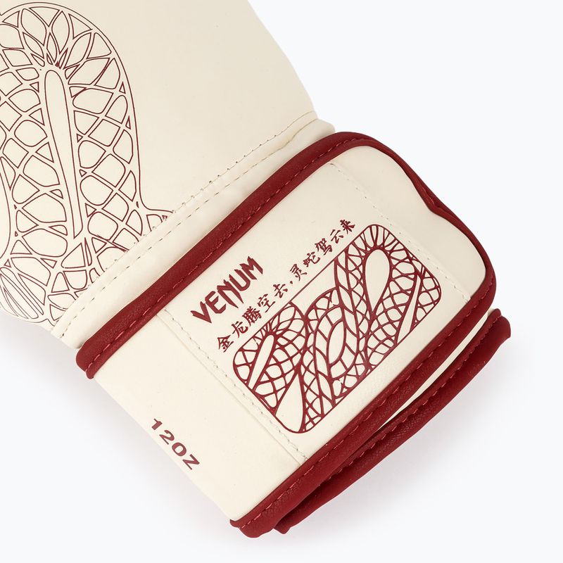 Боксови ръкавици Venum Serpenti Boxing burgundy/ivory 4