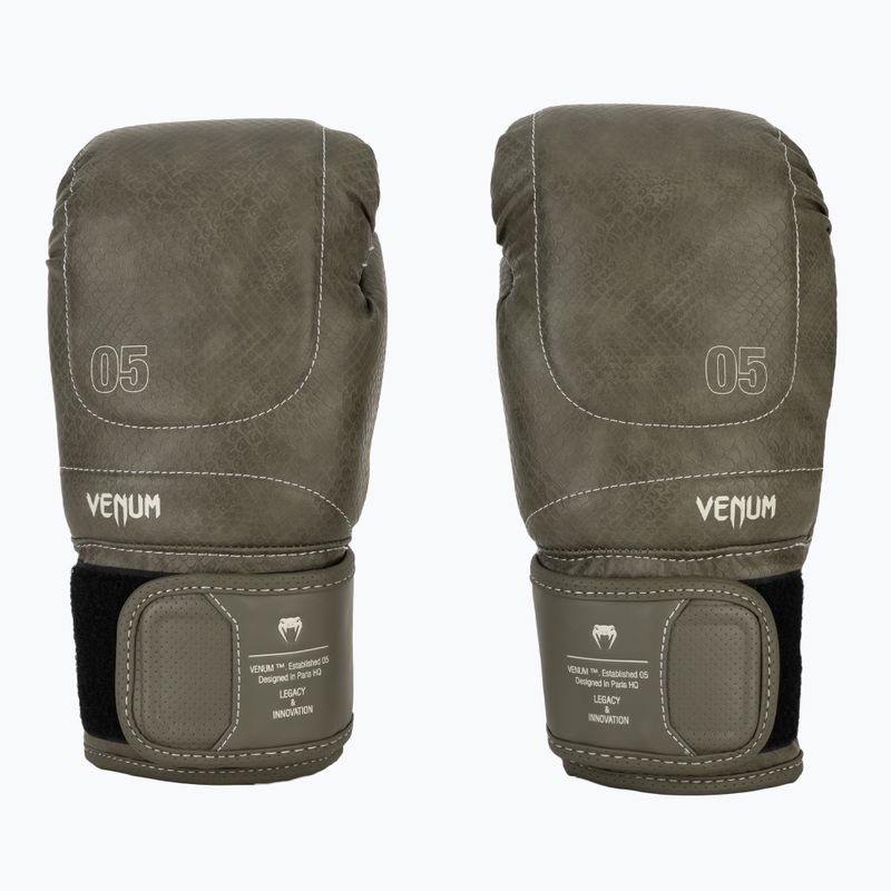 Боксови ръкавици Venum Impact Evo Scales army green 2