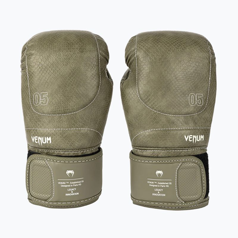 Боксови ръкавици Venum Impact Evo Scales Boxing army green 2