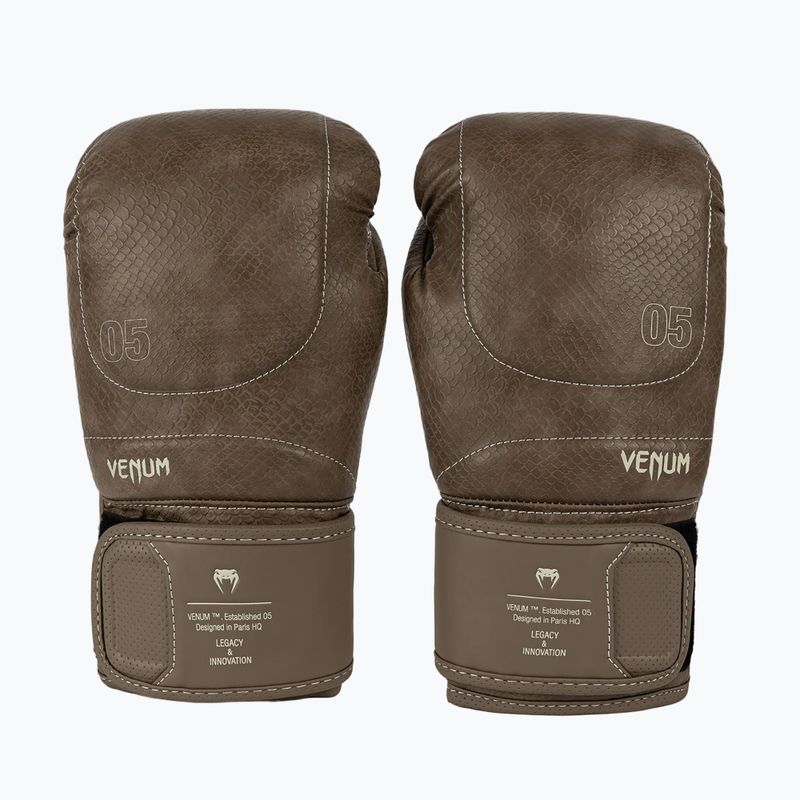 Боксови ръкавици Venum Impact Evo Scales Boxing brown 2