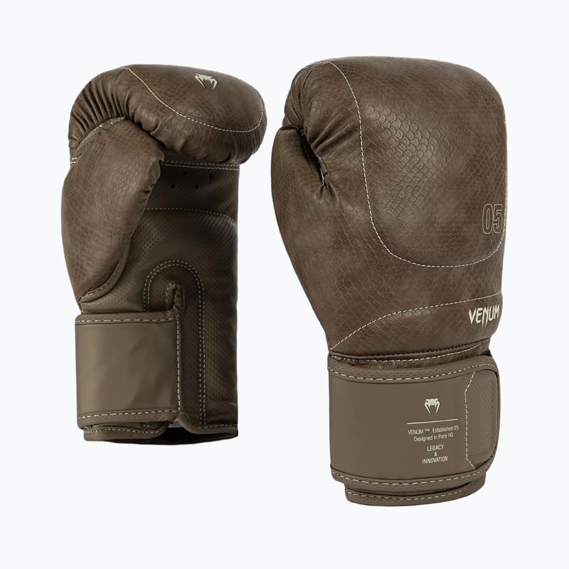 Боксови ръкавици Venum Impact Evo Scales Boxing brown 4