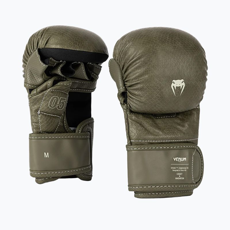 MMA спаринг ръкавици Venum Impact Evo Scales MMA army green 3