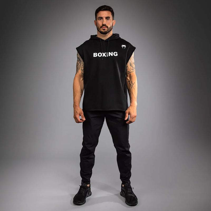 Мъжки суичър Venum Boxing VT Sleeveless Hoodie черно/бяло 2