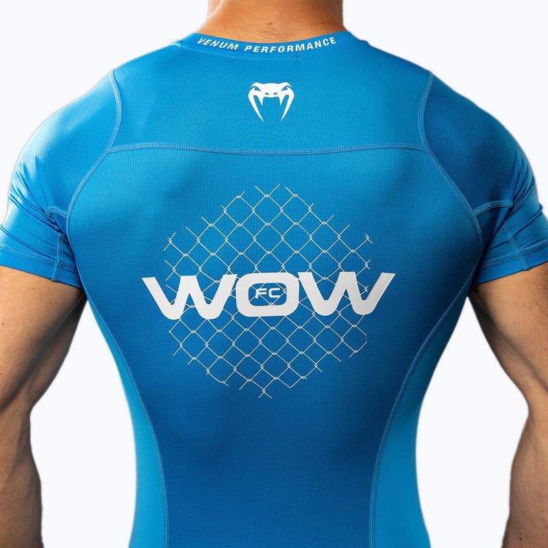 Мъжка тренировъчна тениска Venum X WOW FC Rashguards пейсфик блю 6
