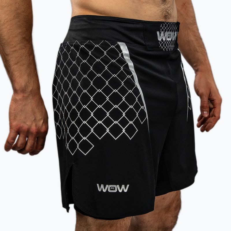 Мъжки тренировъчни шорти Venum X WOW FC черно/сребристо сиво 5