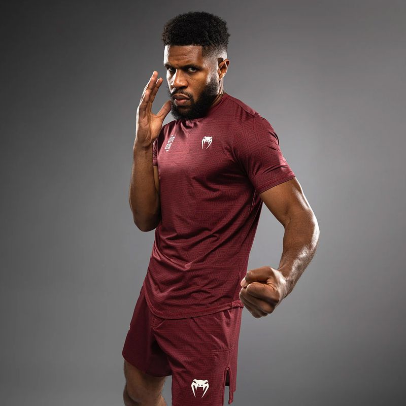 Мъжка тениска за тренировка Venum X Ares 2.0 Dry Tech burgundy 2