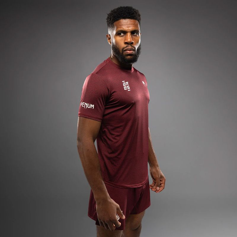 Мъжка тениска за тренировка Venum X Ares 2.0 Dry Tech burgundy 4