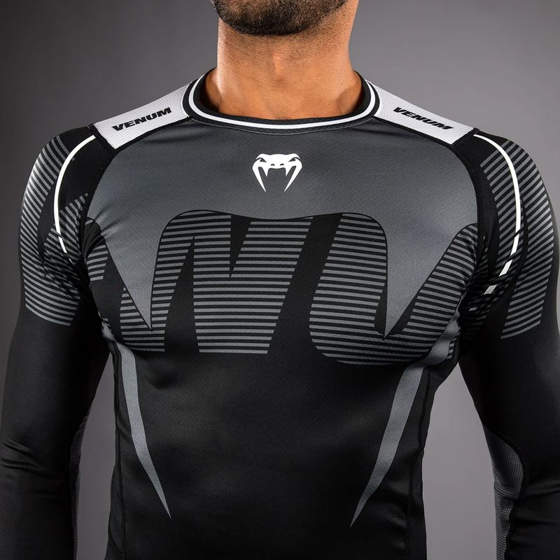 Мъжки рашгард с дълъг ръкав Venum Adrenaline Rashguard black/silver grey 4