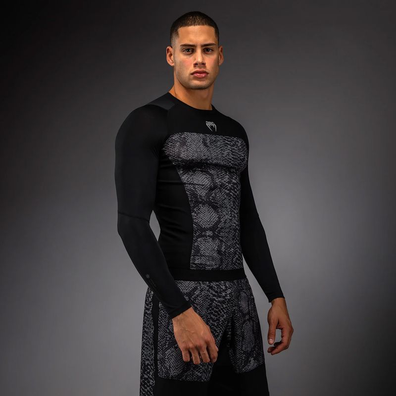 Мъжки рашгард с дълъг ръкав Venum G-Fit Scales Rashguard black/charcoal grey 3