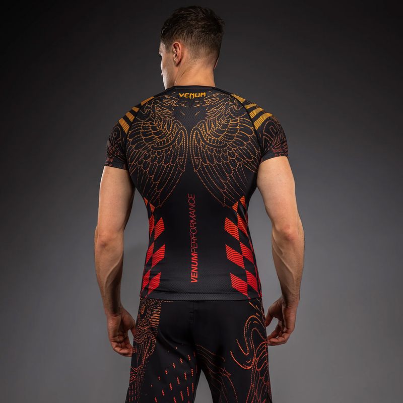 Мъжки рашгард Venum Quetzal Fury Rashguard black/fury red/tangerine 2