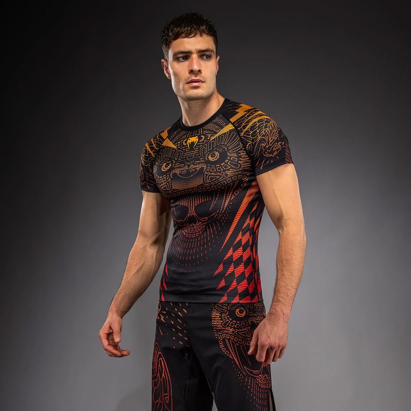 Мъжки рашгард Venum Quetzal Fury Rashguard black/fury red/tangerine 3
