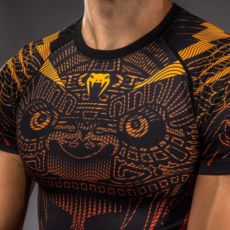Мъжки рашгард Venum Quetzal Fury Rashguard black/fury red/tangerine 4