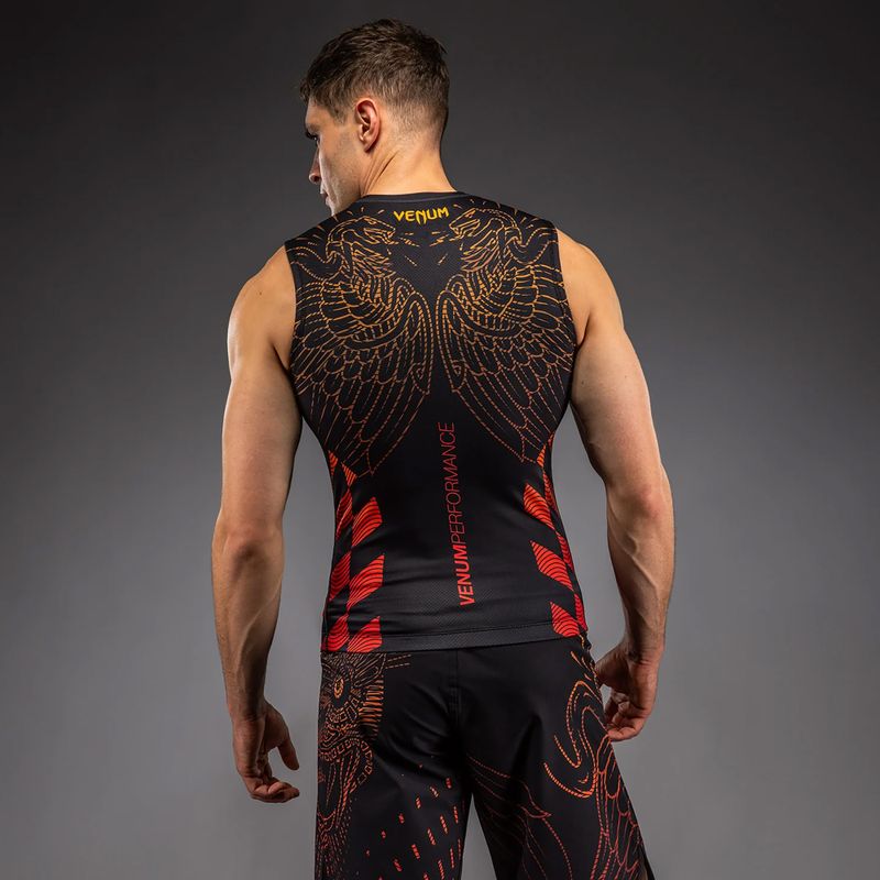 Мъжки рашгард Venum Quetzal Fury Sleeveless Rashguard black/fury red/tangerine 2