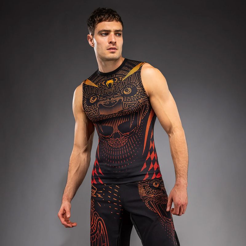Мъжки рашгард Venum Quetzal Fury Sleeveless Rashguard black/fury red/tangerine 3