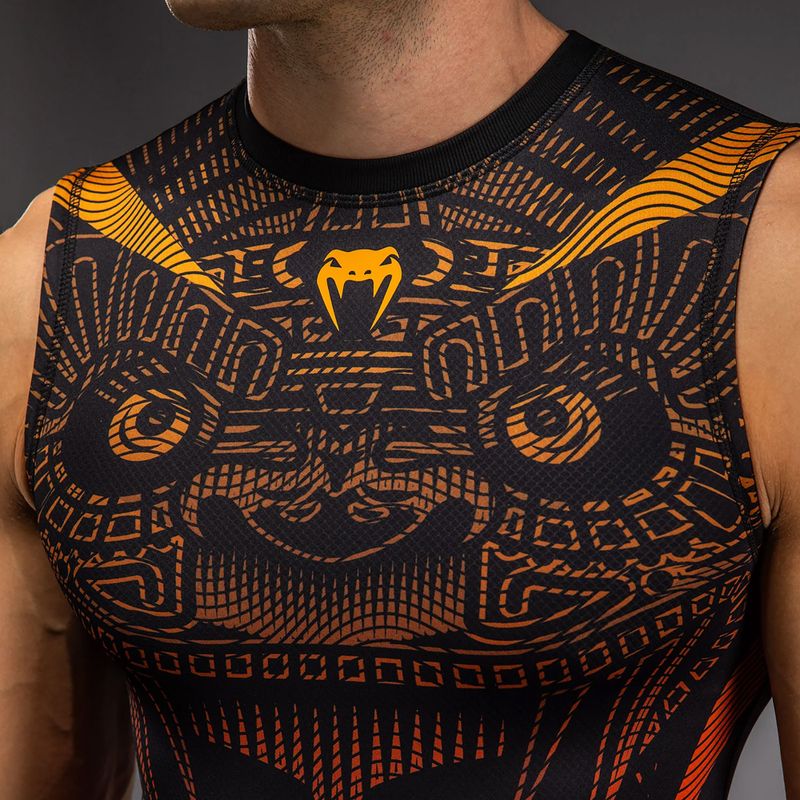 Мъжки рашгард Venum Quetzal Fury Sleeveless Rashguard black/fury red/tangerine 5
