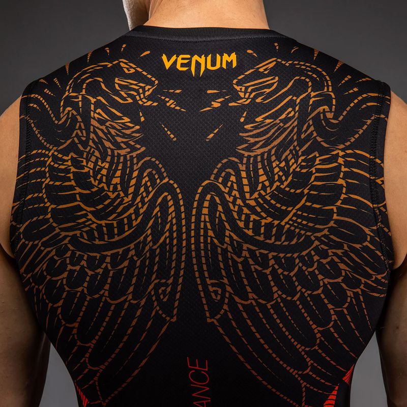 Мъжки рашгард Venum Quetzal Fury Sleeveless Rashguard black/fury red/tangerine 6