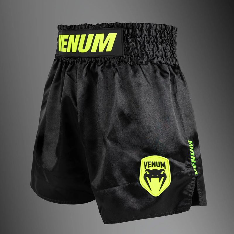 Мъжки шорти за тренировка Venum Classic Evo Muay Thai black/neon yellow 3